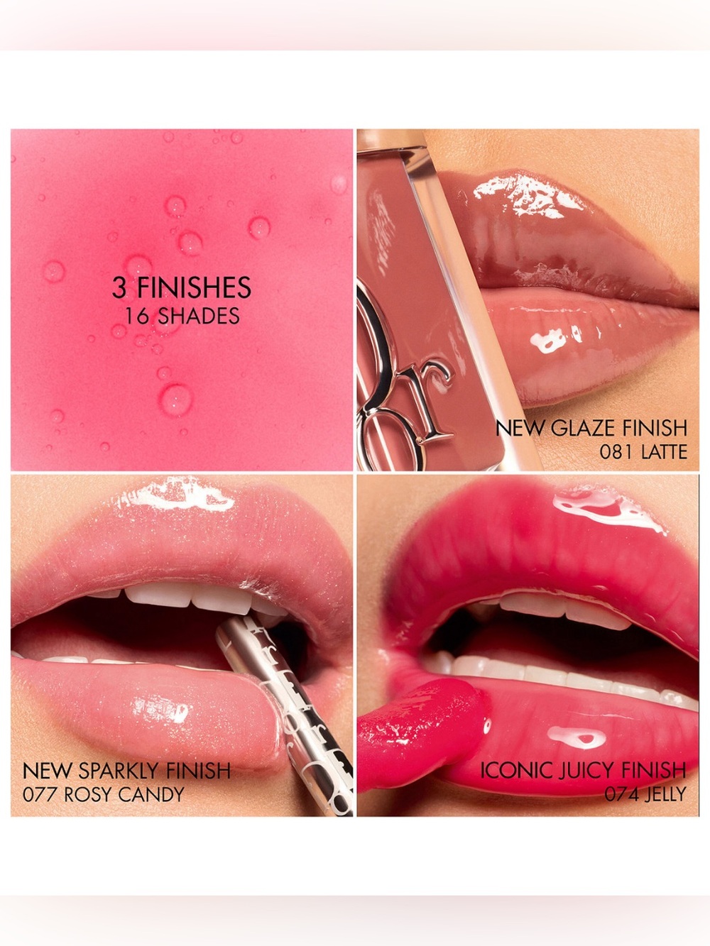 DIOR Addict Lip Glow Oil 074 Jelly Glaze Pink Plumping Hydrating Lip Gloss NEW - Picture 3 of 5